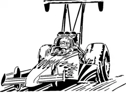 Drag Race Car stencil