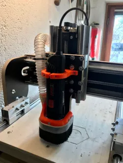 Dust Collection for CNC Router (AMB, Kress, Mafell), Absaug-Schuh für CNC Fräse mit 43mm Halterung (z.B. Kress, AMB 1400 FME P, Mafell)