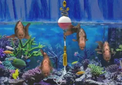 floating ball (aeskulab) and lure (vaccine ampoule) - fishing