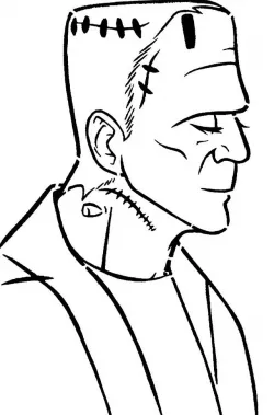 Frankenstein stencil 2