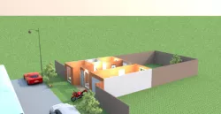 GUIA AEA casa de ejemplo en 3d + plano 2d