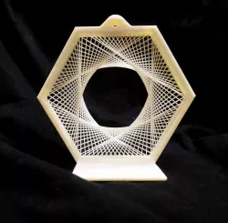 Hexagonal Shelf for Miniature Prints