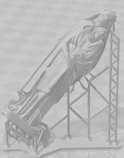 Hollowed and supported Cthulhu Our Saviour Statue