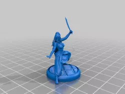 Human Female Sword Bard Scimitar