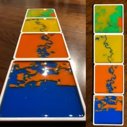 Michigan Topographic Maps (Au Sable River Coasters)