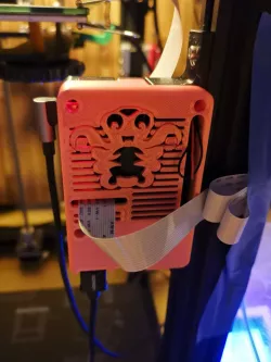 Raspberry pi 4B case with OctoPrint Logo Front Remix