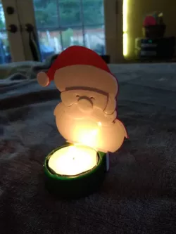 Santa Tealight Candle Holder