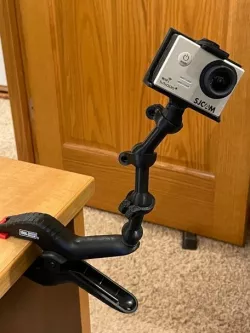 Small camera adjustable stand (with 1/4" hardware slots)