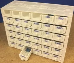 Stackable Resistor Storage Drawers