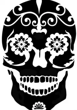 Sugar Skull stencil 2