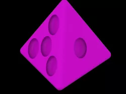 Tetrahedron Dice 4 faces