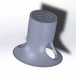 Threaded Dremel/rotary tool attachment, router