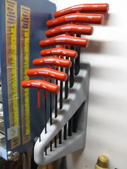 Wall Rack for T-Handle Metric Allen Wrenches