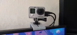 Webcam mount for GoPro (& smartphone dock)