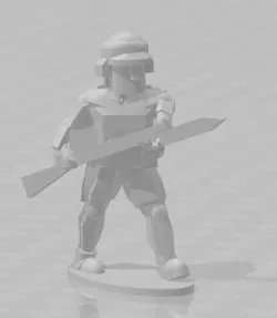 1-100 WW2 German DAK (Afrika Korps) Infantry Advancing