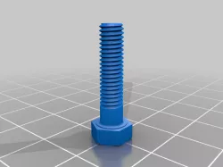 3D printable M5 Hex Screw and Nut