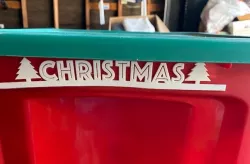 Christmas container label