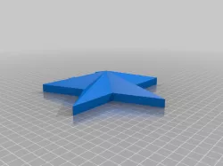 Christmas Tree Topper: X-Mas Star with Base (3D Printed)