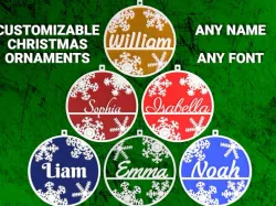 Customizable Christmas Name Ornament