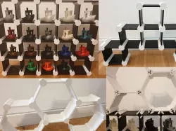 Customizable Modular Square / Hex Shelf (incl. Benchy Shelf)