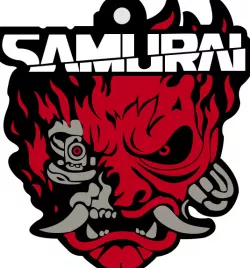 Cyberpunk 2077 Samurai Logo Keychain