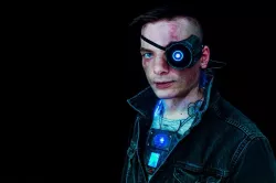 Cyberpunk Eyepiece and Artifical Lung
