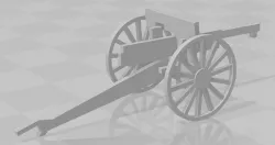 French 75mm Mle 1897 card model