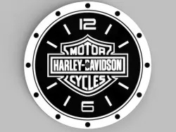 Harley Davidson Wall Clock Dual Color