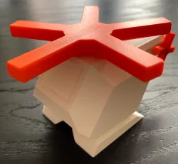Low Poly Helicopter Toy - no bearings