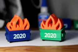 Multi-color 2020 Dumpster Fire Ornament