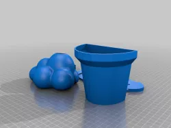 Pot and Cloud Mount with slow rain