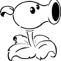 PVZ Peashooter stencil