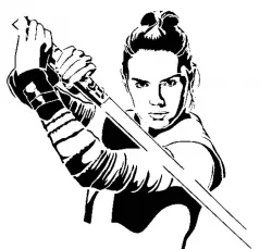 Rey Skywalker stencil 2