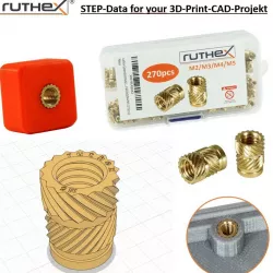 ruthex Step-Data threaded inserts M2-M8