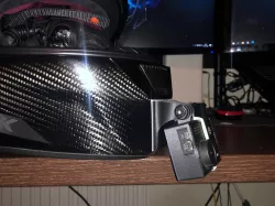 Shark helmet camera mount