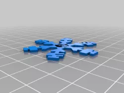Snowflake Icosahedron Ornament - More Reliable Print