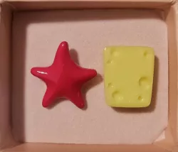Spongebob and Patrick Earrings