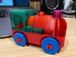Steam engine for wooden track