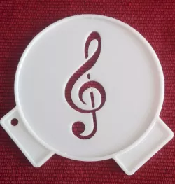 Stencil coffee - Treble clef