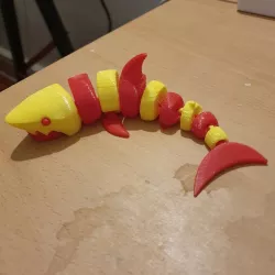 2 color articulated shark remix