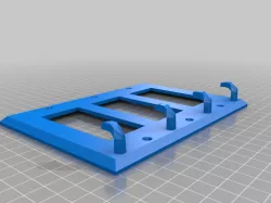 3-gang Decora wall plate with 4 key hooks
