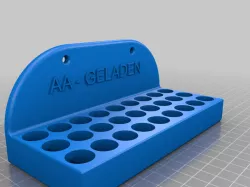 Anpassbare AA Batterie Box Wandhalterung  / Customizable AA Battery Box wall mount