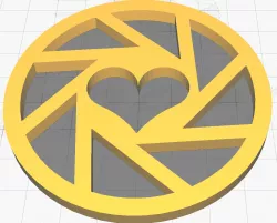 Aperture Science logo with Companion Cube heart