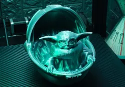 Baby Yoda in Carrier Support Free