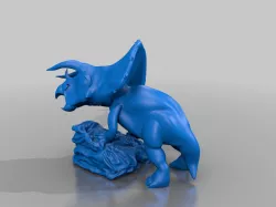 Chibi Triceratops - Laundry Warrior