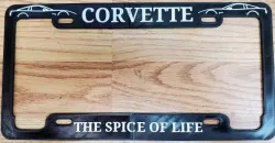 Corvette License plate frame The spice of life