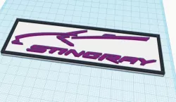 Corvette Stingray Silhouette Sign