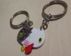 Couple of cats keychain