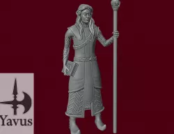 Elven Wizard - Robe, Grimoire and Staff
