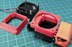 Fan adapter 20/25 mm bolt spacing for BLV MGN12 Head and Mosquito/Spider hotend